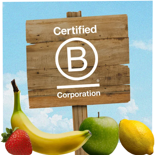 we're a proud b corp with logo